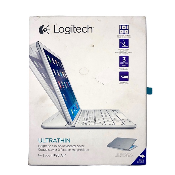 Logitech Magnetic Ultrathin Bluetooth Keyboard Cover Case for iPad Air 1st Gen